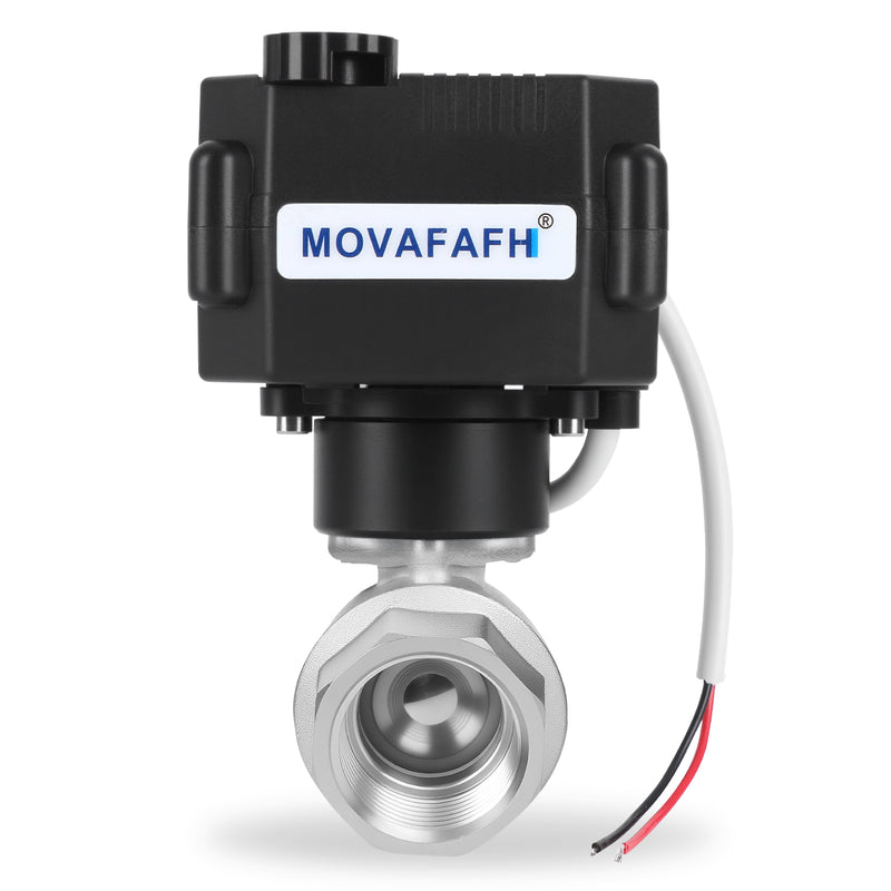 FH-MO movafaFH 5v 12V 24V electric motorized stainless steel ball valve 2 wire auto return setup