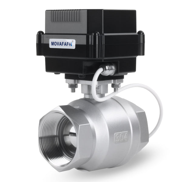 movafaFH Factory Price 2 Way 3 Way 12v 24v Dc Flow Control Electrical Motor Operated Ball Valve Actuator