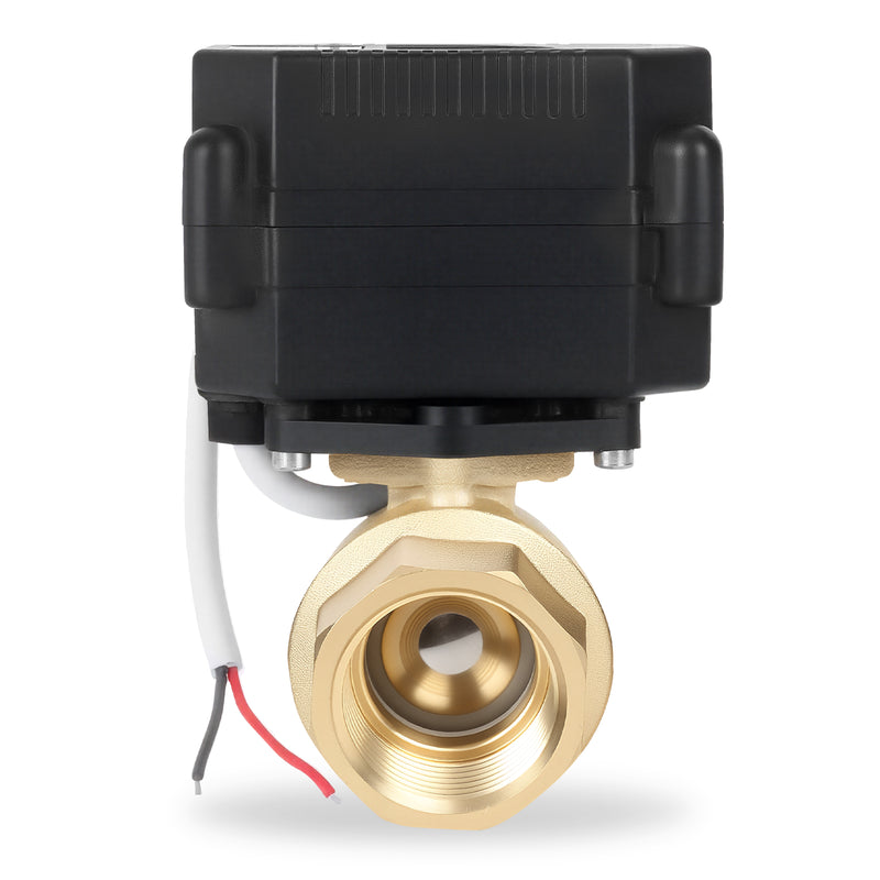 movafaFH 5V 12 24V 110 220V OP03 3 wire 1 point control brass Electric Actuated Motorized Ball Valve