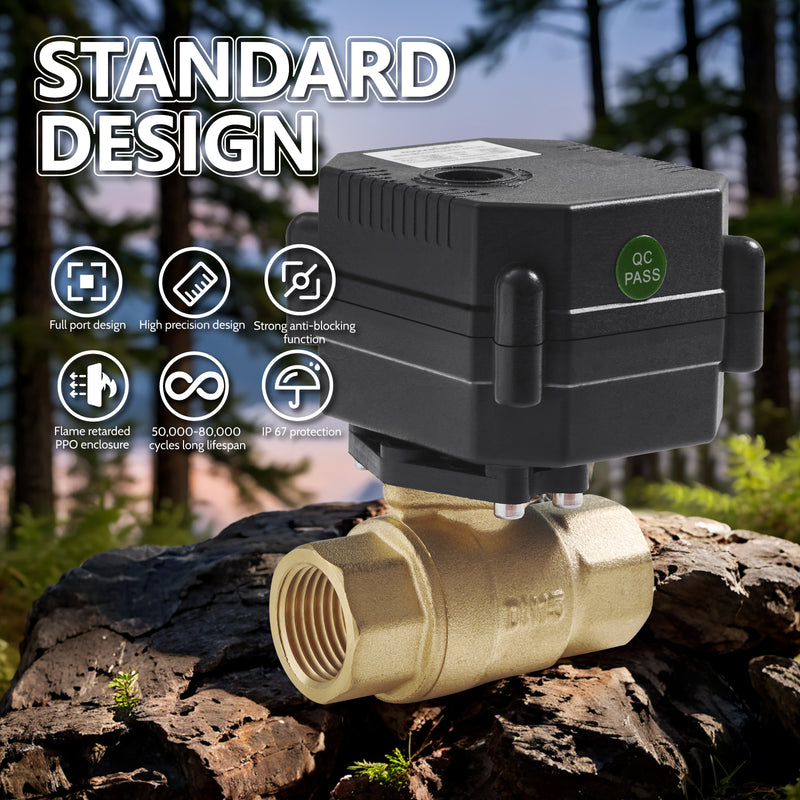 FH-MO/S movafaFH DN8 DN15 20 25 1/4‘’ 1/2 inch 3/4 inch 5V 12 24V 110 220V Miniature Electric Motorized Actuator Ball Valve