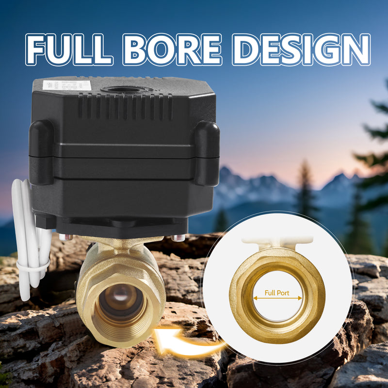 FH-MO/S movafaFH DN8 DN15 20 25 1/4‘’ 1/2 inch 3/4 inch 5V 12 24V 110 220V Miniature Electric Motorized Actuator Ball Valve