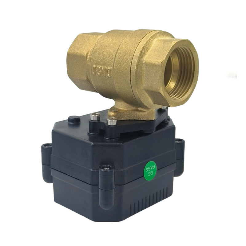 Flomarvel Automatic Electric Actuator Brass Water Ball Valve 12V 24V 220V 3 Wire 2 Point Control